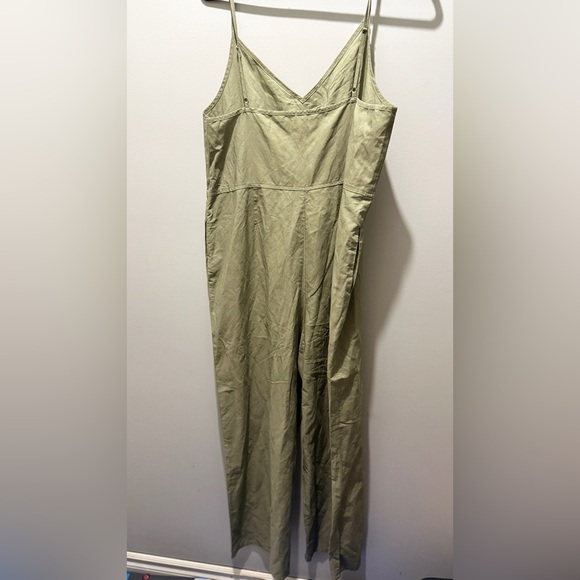 NWT Uniqlo Linen Blend Camisole Jumpsuit - Sage Green - Picture 5 of 6